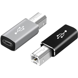 DOLAER USB C Female to Printer Male USB B Convert Adapter Type C to Midi Connector for Printer Midi Electric Piano &type-C Device/laptop 2PCs