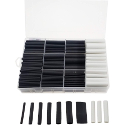 DOLAER 3:1 Dual Wall Adhesive Heat Shrink Tubing Kit, 320PCs 2Colors 7 Sizes 1/2', 3/8', 5/16' 1/4', 3/16', 1/8', 3/32', Cable Sleeve Tube Assortment