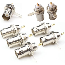 DOLAER Bnc Female Panel Mount Connector With Nut Bnc Female Bulkhead Adapters Coaxial Adapter 8 Pack