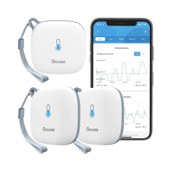 GOVEE Wi-Fi Digital Thermometer Hygrometer (Wi-Fi Gateway + 3 Sensors)