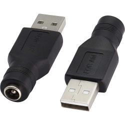DOLAER USB 2.0 A Male to Dc 5.5X2.1MM Dc Connector Charge Barrel Jack Power Adapter USB 5V Connector, (Max 2.5 Ampere Power Adapter) for Dc Or USB