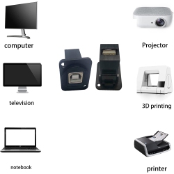 DOLAER USB 2.0 D Panel Mount Connector USB B to USB A Adapter Solderless Socket Female to Female Converter Data Transfer for Audio Video