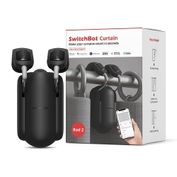 SWITCHBOT Curtain (Rod 2) | Smart Electric Motor - Automate Timer Control, Add Hub Mini to Make It Compatible With Alexa, Google Home, Ifttt