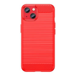 PANDACO Brushed Metal Case for Iphone 14 In Red
