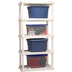 OSKAR 5-Tier Storage Shelf In White