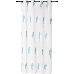 SAFDIE & CO. CANADA Safdie & Co. Curtain Panel Embroidered Double Leaf 84"l In Reef Water In White