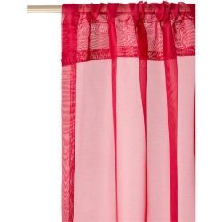 SAFDIE & CO. CANADA Safdie & Co. Wrinkle Free Curtain Sheer 86"l In Tango (Set Of 2) In Red