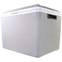 KOOLATRON Thermoelectric Iceless 12 V Cooler Warmer 36 Qt (34 L), Electric Portable Car Cooler \w Dc Plug And White, for Travel Camping Fishing