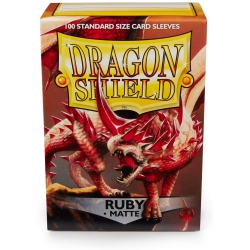 DRAGON SHIELD 100Ct Standard Card Sleeves - Matte Ruby In Red