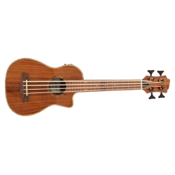 DENVER Acacia Fretless Bass Ukulele With Gig Bag
