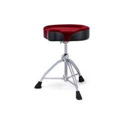 MAPEX T865Ser Saddle Top Double-Braced Drum Throne With Cloth Top In Red