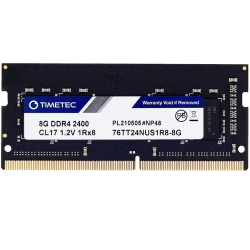 TIMETEC 8GB Ddr4 2400Mhz (Ddr4-2400) PC4-19200 (PC4-2400T) Non-Ecc Unbuffered 1.2V Cl17 1Rx8 Single Rank 260 Pin Sodimm Laptop Notebook PC Computer