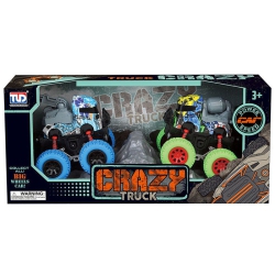 TRADEOPIA 2PCs Crazy Truck Toys Friction Construction Cars With Graffiti Design - Assortment