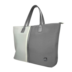 KLIPXTREME Laptop Ladies Bag 15.6In Capri Top Load With Interior Zipper Pockets - Handy Key Strap Premium Quality - Gray & In White