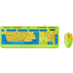 ADESSO Antimicrobial Wired Kids Keyboard And Mouse Combo (Akb-132Db)