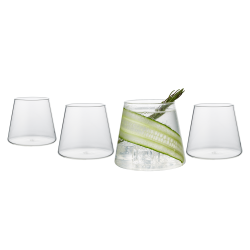 GALATEO LIVING Galateo Capri Collection Calina Mountain-Shaped Borosilicate Drinking Glasses - Set Of 4