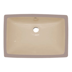 YOSEMITE HOME DECOR Rectangular Design Ceramic Undermount Basin In In Beige