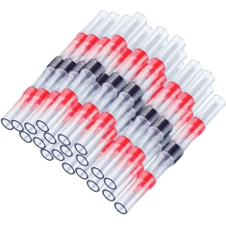 DOLAER Premium Solder Seal Heat Shrink Butt Connectors 100 PCs Electrical Connectors Waterproof Marine Automotive Wire Connector Kit 18-22 Awg Gauge