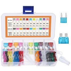 DOLAER 60PCs Car Fuse Assortment Kit - Replacement for Car/rv/truck/motorcycle(2Amp 3A 5A 7.5A 10A 15A 20A 25A 30A 35A 40A) - 30 Mini Blade Fuses