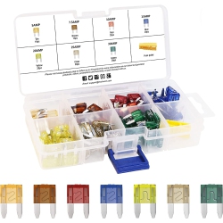 DOLAER 120PC Clearmark Assorted Auto Mini-Car-Truck-Blade-Fuses Set- 5A 7.5A 10A 15A 20A 25A 30A - Atm Automotive Replacement Auto Fuse Assortment
