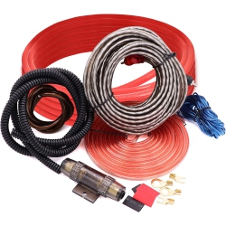 DOLAER 4 Gauge Car Amp Wiring Kit –Jeemitery Car Amplifier Install Subwoofer Wire Wiring Kits Helps You Make Connections And Brings Power to Your