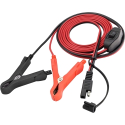 DOLAER Sae Extension Cable 16 Awg Wire Harness Sae to Battery Alligator Crocodile Clip12V Dc Extension Cord \w Switch Quick Connect/disconnect Snap