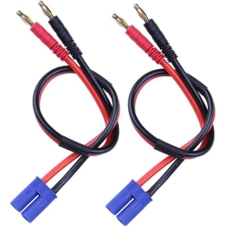 DOLAER Rc 2 PCs Ec5 Male to 4.0MM Banana Connector With Silicone Cable Charger Wire Lipo Battery Connect Cable for Fpv Rc Power Supply