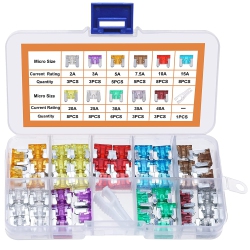 DOLAER 60PCs Car Fuse Kit - Replacement Fuses Assortment Kit for Car/rv/truck/motor (2Amp 3A 5A 7.5A 10A 15A 20A 25A 30A 35A 40A) - Micro Blade Fuses