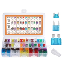DOLAER 180PCs Car Fuse Assortment Kit, 60 Mini Blade Fuses Automotive + 60 Standard Auto Fuses + 60 Micro Fuses + Fuse Puller – For