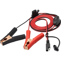 DOLAER Crocodile Clip Cable 16 Awg Wire Harness Sae to Battery Alligator Crocodile Clip12V Dc Extension Cord \w Switch And Fuse Box Quick