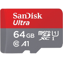 SANDISK 64GB Ultra Micro Sdhc Memory Card - (Sdsqua4-064G-Gn6Ma) + Adapter