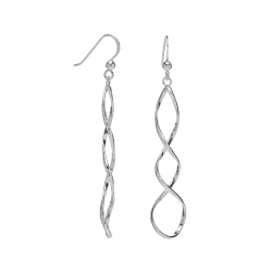 AG STERLING - Sterling Spiral Drop Earrings In Silver