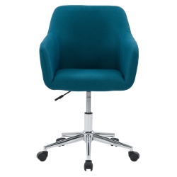 CORLIVING Wgy-734-C Marlowe Upholstered Chrome Base Task Chair, Dark In Blue