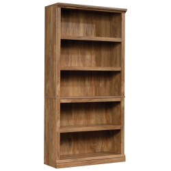 PEMBERLY ROW 5-Shelf Tall Wood Bookcase In Sindoori In Mango
