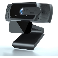 DOLAER USB 1080P HD Streaming Webcam With Microphone, With Privacy Cover, Plug And Play, Autofocus Flexible Rotatable Wide Angle Webcam