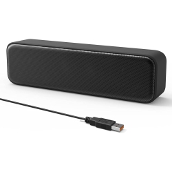 DOLAER [Upgraded] USB Computer Speakers for PC, Laptop, Desktop, Small External Speakers \w Stereo Loud Sound & Enhanced Bass, Mini Sound Bar For