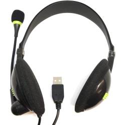 DOLAER Wholesale Bulk 5 Pack Stereo USB Headphones With Microphone