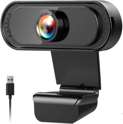 DOLAER 1080P Webcam \w Microphone, Web Cam USB Camera, Plug And Play Computer HD Streaming Webcam Video Camera for PC Mac Desktop Laptop Skype