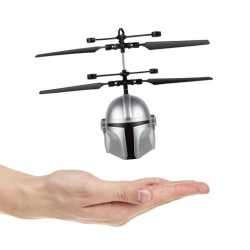 WORLD TECH TOYS Star Wars The Mandalorian Mando Helmet Sculpted Big Head Ufo Helicopter