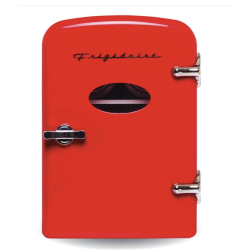 FRIGIDAIRE 6-Can Mini Compact Retro Beverage Fridge - In Red