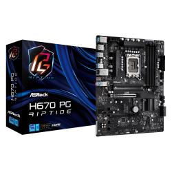 ASROCK H670 Pg Riptide Intel Core 12Th Gen 128GB Ddr4 Lga1700 Atx Motherboard In Black