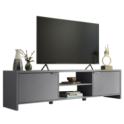 MADESA Tv Stand Large Media Console \w Cable Management for 65, 75 Inch Media Storage Gaming Living Room Entertainment Center Modern Wooden