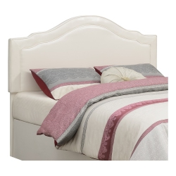 STEVE SILVER COMPANY Edmond Cream Faux Leather Upholstered Queen Headboard