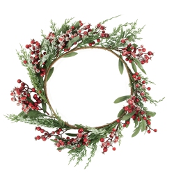 NORTHLIGHT Real Touch Frosted Berries And Pine Artificial Christmas Wreath - 18" - Unlit