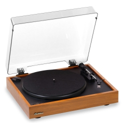 ELECTROHOME Montrose Wireless Vinyl Record Player, Belt-Drive Turntable, Audio-Technica Stylus, Bluetooth, Vinyl-To-Mp3