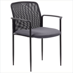 SCRANTON & CO Stackable Mesh Guest Chair In In Gray
