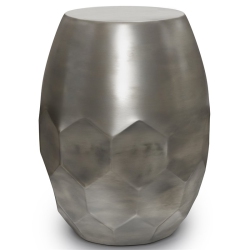 SIMPLI HOME Flanigan Industrial 16 " Metal Accent Side Table In Antique In Silver