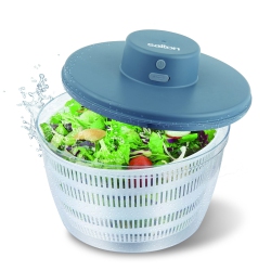SALTON - Rechargeable Electric Salad Spinner, Cordless, With Serving Bowl In Blue
