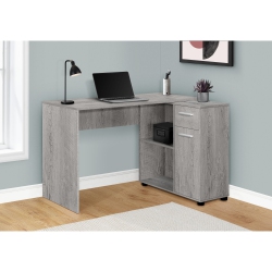 MONARCH SPECIALTIES I 7346 Computer Desk - 46"l / Industrial / Storage Cabinet In Grey