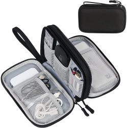 DOLAER Travel Electronics Organizer, Cable Organizer Bag Electronics Accessories Carrying Case Doubel Layer Portable All-In-One Storage Bag For